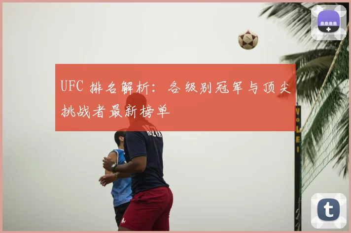 UFC 排名解析：各级别冠军与顶尖挑战者最新榜单